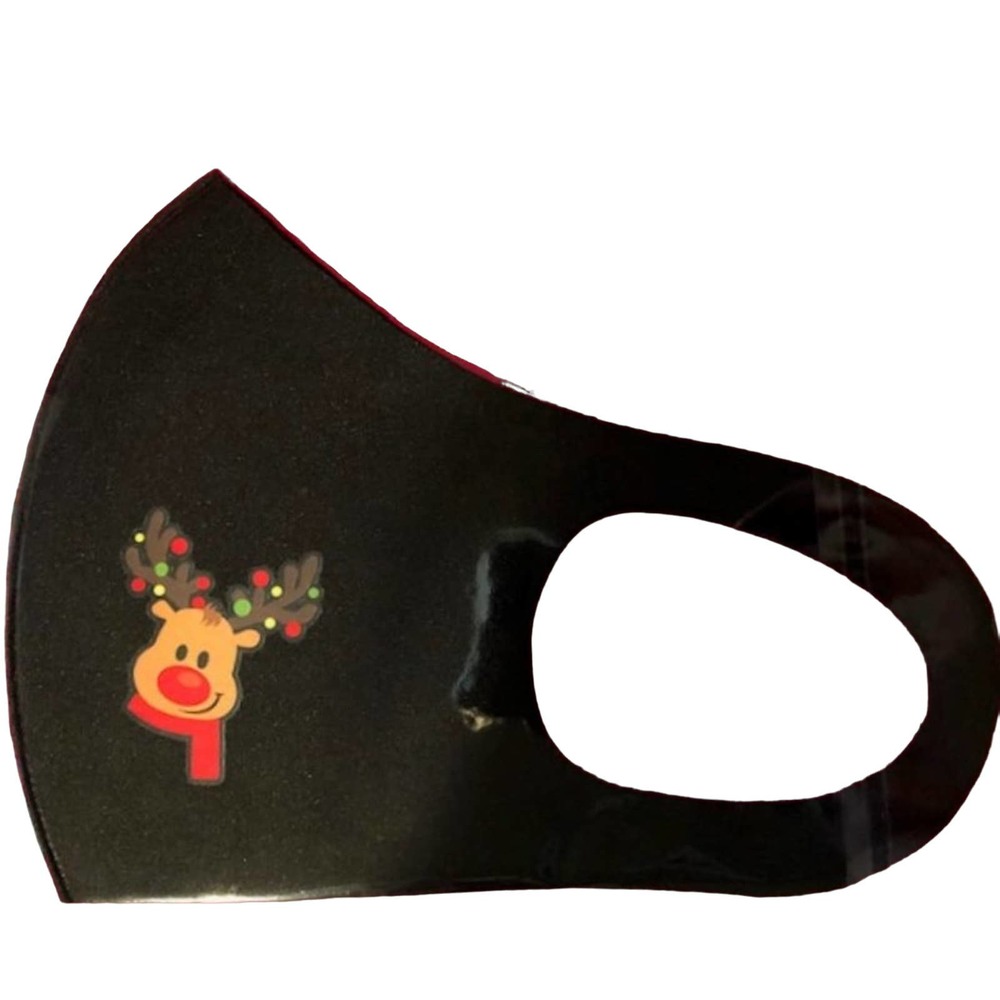Party Ready‎ Reindeer Christmas Themed Face Mask~~NWT
